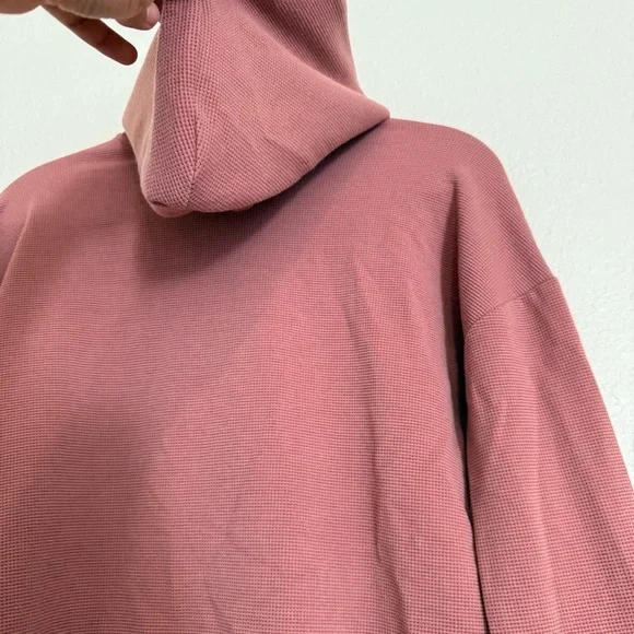 Vuori Bayview Hoodie Pullover Top Women's Sz Xs Rosewood Thermal Knit - Picture 12 of 14